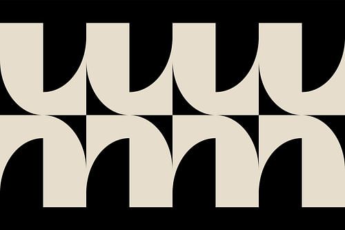 Moderne abstracte minimalistische geometrische retrovormen in wit en zwart 10