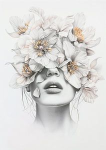 Weiße Blumen einmischen