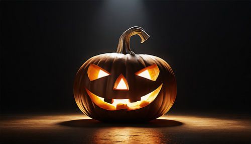 Halloween pompoen met gelaatstrekken