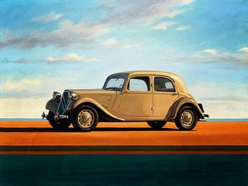 Citroën Traction Avant Vintage Painting by Jan Keteleer