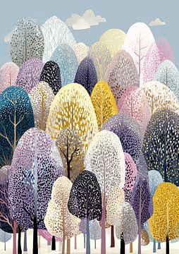 Kleurrijke Bomen | Whimsical Winter Wonderland van I ❤ Bloemen