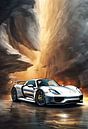 Porsche 918 spyder splash art van kevin gorter thumbnail