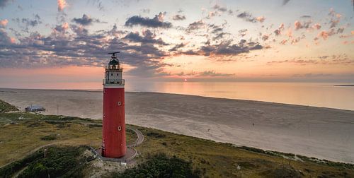 Vuurtoren Eierland prachtige zonsondergang