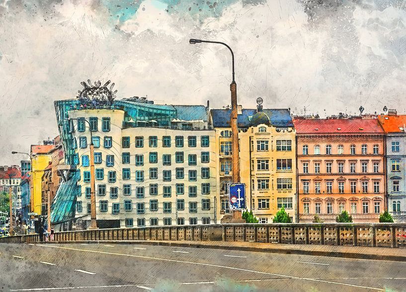 Prague watercolor art #Prague by JBJart Justyna Jaszke