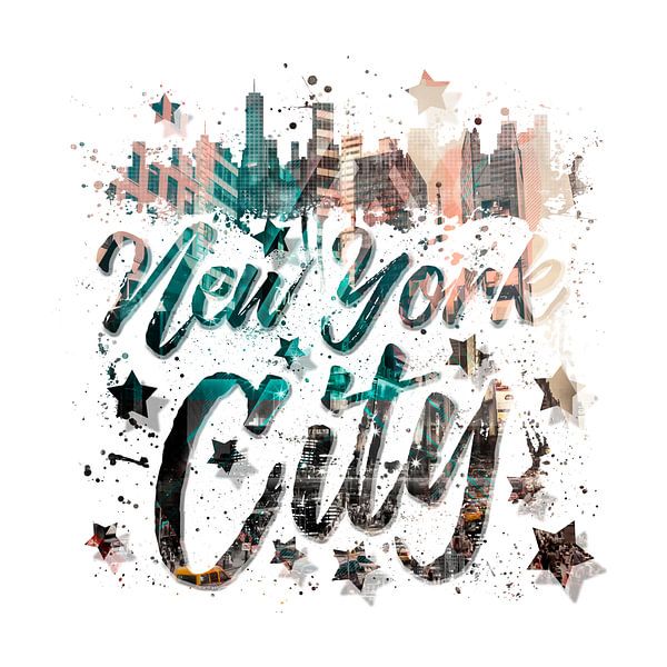 New York City Typography | Geometric Mix No. 4 by Melanie Viola