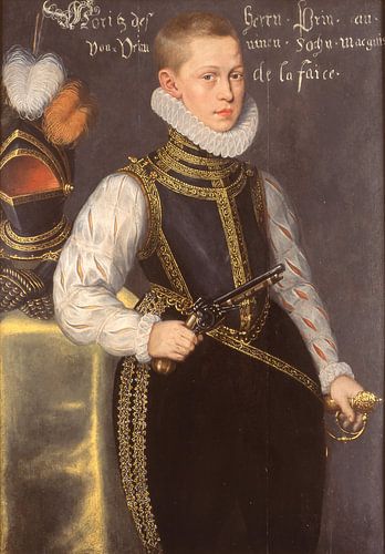 Portret van Maurits Prins van Oranje, Daniël van den Queborn, prins van Oranje