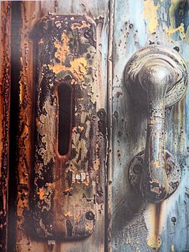 Lost Place deurklink sleutelgat deur verweerd van gm_designs