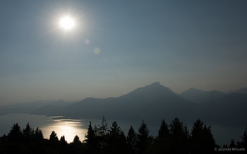 Sun and mountain 