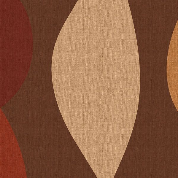 Abstrakte Retro-Kunst. Wellen in warmen Farben Nr.3 von Dina Dankers