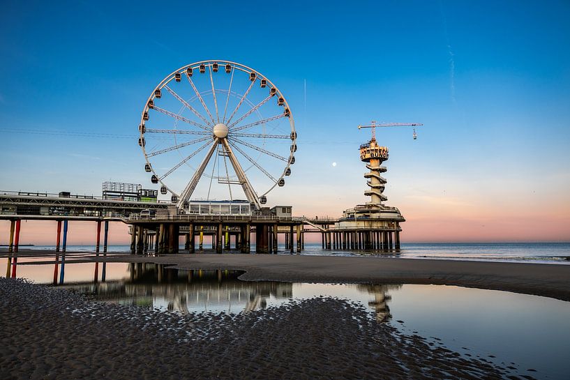 Jetée de Scheveningen au lever du soleil par Sander de Vries