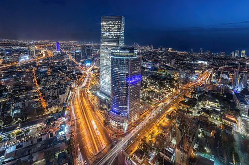 The skyline of Tel Aviv in Israël
