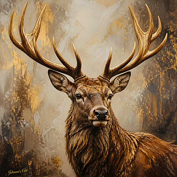 Gilded Antlers - Hirsch 2