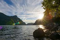 Zonnestralen over het Frafjord in Noorwegen van Sjoerd van der Wal Fotografie thumbnail