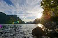 View in the Frafjord during a beautiful calm summer day