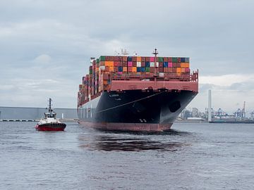 Container schip van Karin vd Waal