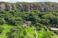Castle of the Knights Templar (Castillo Caballero Templario) in Tobati in Paraguay in front of the i