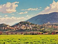 Panoramisch uitzicht op Assisi