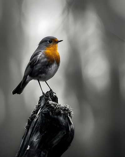 Point lumineux des merles dans l'obscurité
