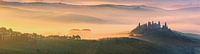 Panorama Sunrise at Belvedere in Tuscany, Italy by Henk Meijer Photography thumbnail