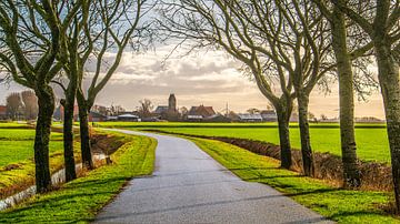 Landschap bij Schraard, Friesland, Nederland. van Jaap Bosma Fotografie