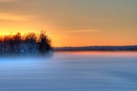 Zonsondergang in Lapland