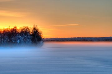 Zonsondergang in Lapland