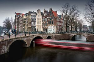 Maisons sur le Keizergracht et le Leidse Canal à Amsterdam