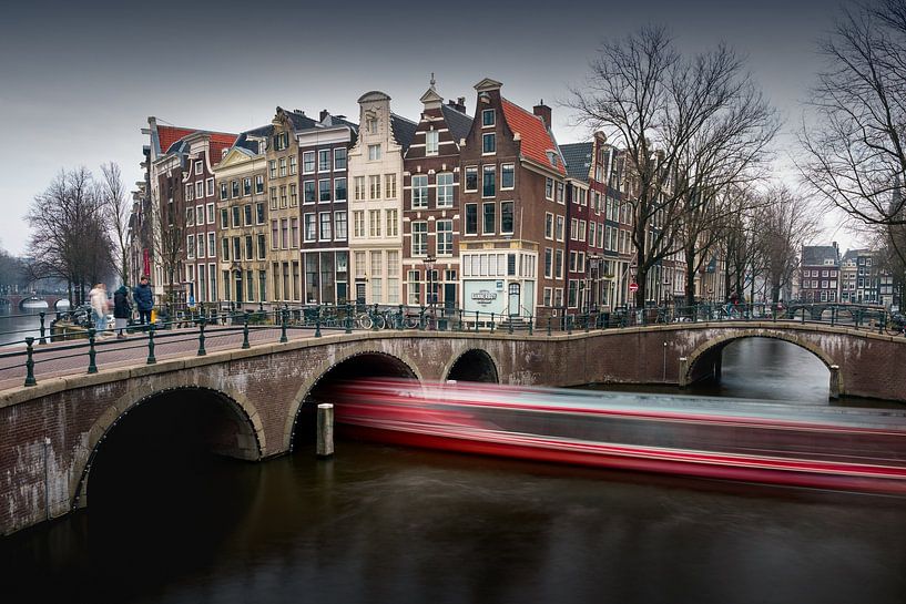 Houses on Keizergracht and Leidse Canal in Amsterdam by Jolanda Aalbers