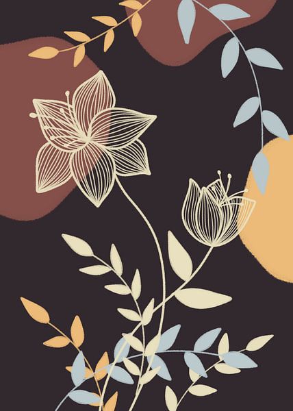 Weiße Linienkunst - Retro von Moonheart Artworks