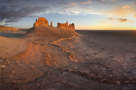 Beeindruckende Felsen in Bozjyra in Mangystau, Kasachstan.