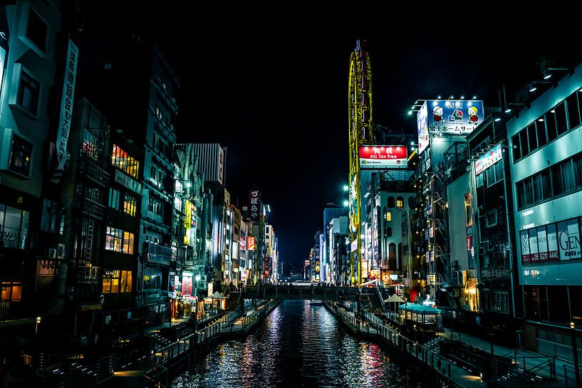 Rivier in het centrum van Osaka van Mickéle Godderis