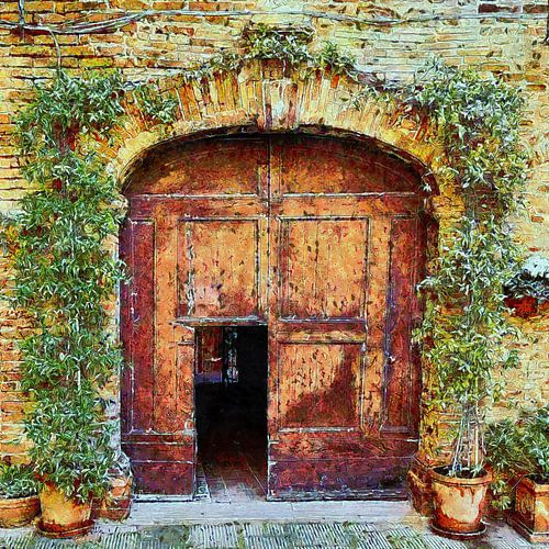 Porte cachée d'une ruelle Citta della Pieve