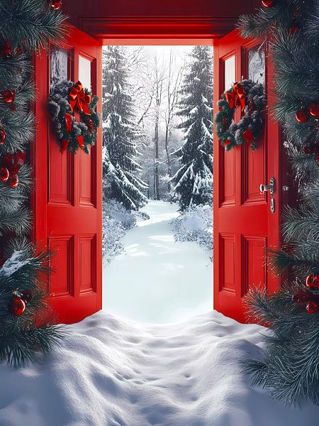 Door to the snowy forest by haroulita