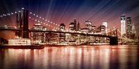 Manhattan NYC - Die untergehende Sonne von Melanie Viola Miniaturansicht