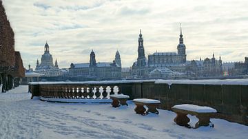 Dresden - the wintery Canaletto view van Gerold Dudziak