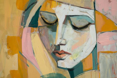 Portrait de femme cubiste