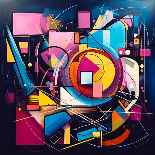 Dynamisch abstract schilderij