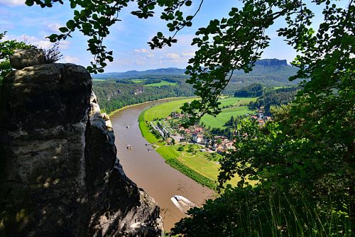 View of the Elbe from the Bastei