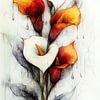 aquarel van bloemen van Gelissen Artworks