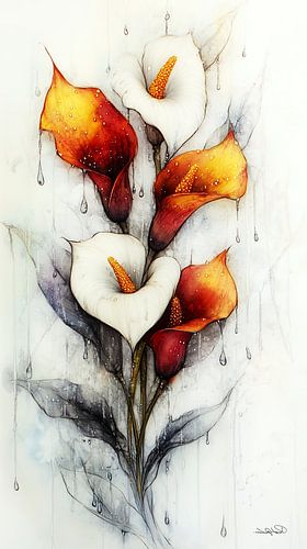 aquarel van bloemen