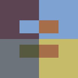 Abstract geometric art in Bauhaus style by Dina Dankers