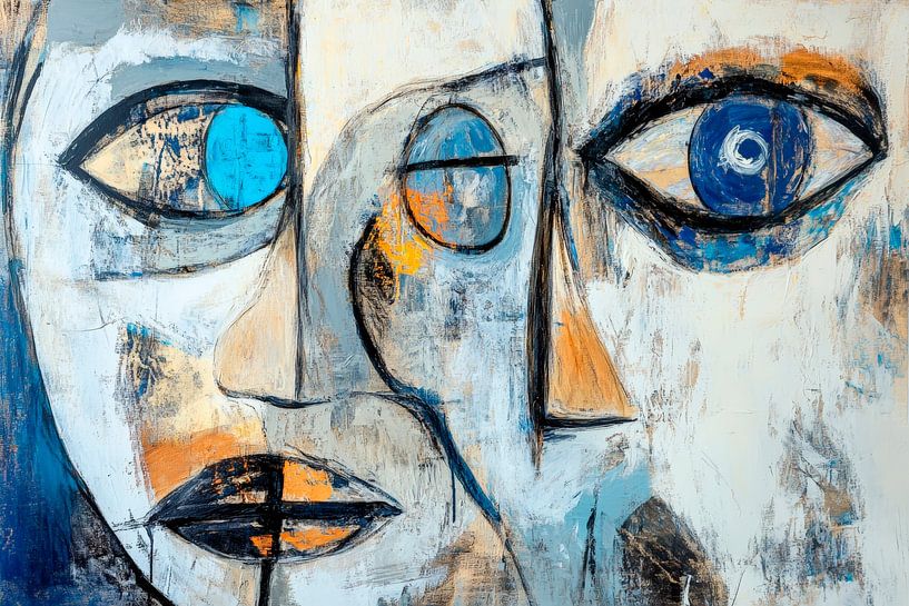 Gesichtsdialog in Farbe und Form von Poster Art Shop