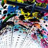 Prachtig, kleurrijk plafond van de Markthallen in Rotterdam van Marcia Kirkels