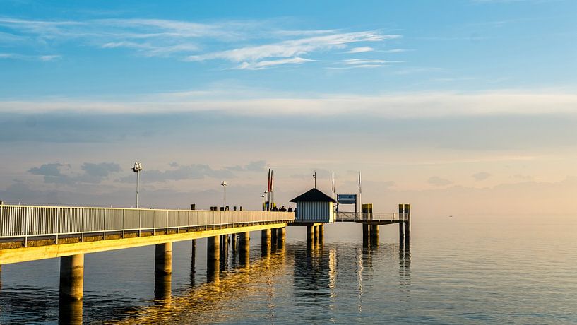 Jetty Immenstaad Lake Constance by Dieter Walther