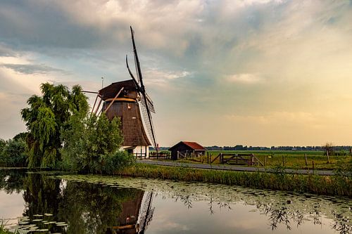 Mill in picturesque Dutch landscape