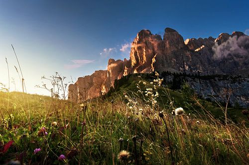 Zonsopgang Gardena Pass
