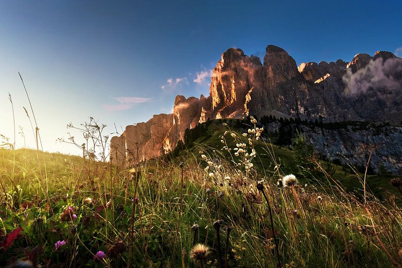 Sonnenaufgang grödner Joch von Alex Neumayer