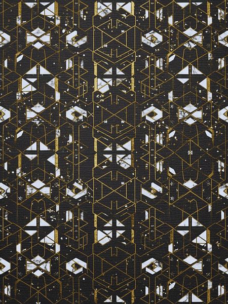 Futuristic Geometric Seamless Pattern – Abstract Dark Luxury Design by Ruliyreed