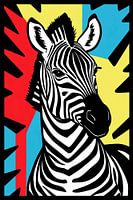 Zebra im Pop-Art-Stil