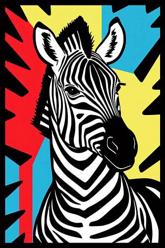 Zèbre de style pop art